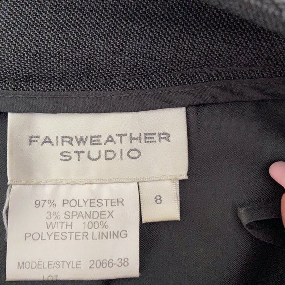 🎀 3 for $45 Fairweather Studio Steel Grey Skirt Fully Lined Sz8 EUC - Picture 2 of 7